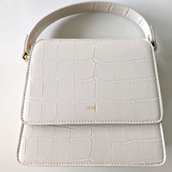 JW PEI Cream Top Handle Bag with Longer Strap Option And Gold Hardware - Picture 10 of 11